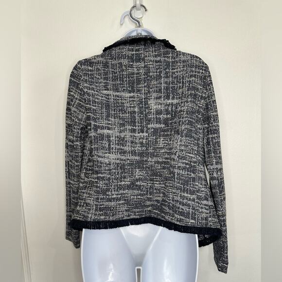 NWT Rachel Zoe Navy Tweed Fringe Jacket Size XS - Picture 8 of 8